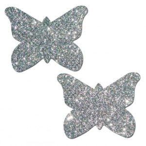 Pastease Silver Glitter Butterfly O/S