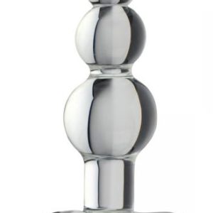 Beaded Anal Plug Clear Glass