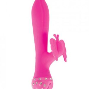 Bling Crystal Butterfly Dual G Vibe Pink