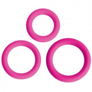 Gossip Love Ring Trio Magenta Pink