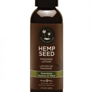 Earthly Body Hemp Seed Massage Lotion Guavalava 2oz