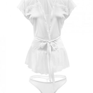 Premiere Soft Micro Bed Jacket & Panty White 3X