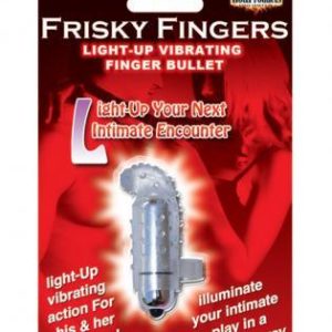 Frisky finger light up vibrating finger bullet - clear