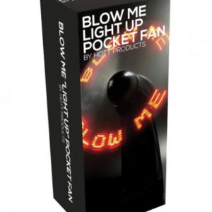 Blow Me Light Up Pocket Fan Black