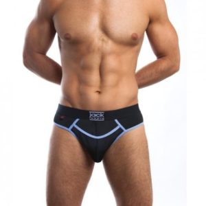 Jack Adams Flex Fit Jock Black/Sky Blue Small