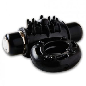 Sensuelle Bullet Ring Cock Ring 7 Function Black