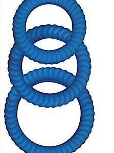 Ultra Cocksweller Silicone C Rings - Blue