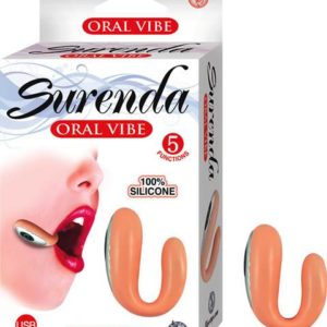 Surenda Silicone Oral Vibe 5 Function USB Rechargeable Waterproof - Beige