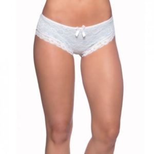 Cage Back Lace Panty White Blue 3X/4X