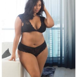 Suzette Lace Bralette Cap Sleeves, Removable Pads & Panty Black 3X