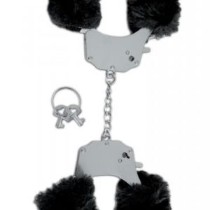 Limited edition fetish fantasy furry handcuffs - black
