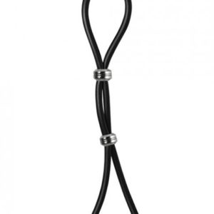 Bolo Double Silicone Lasso 2 Stainless Steel Sliders Black