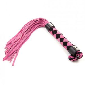 Plesur 15 inches Leather Flogger Pink
