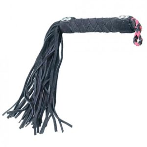 Plesur 15 inches Leather Flogger Black
