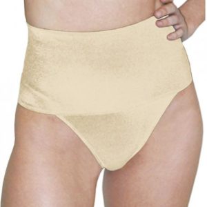 Rago Shapewear Wide Band Thong Shaper Beige Md
