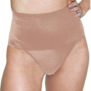 Rago Shapewear Wide Band Thong Shaper Mocha Md