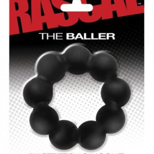 The Baller 3X Stretch Silicone Cock Ring Black