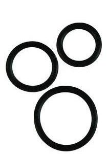 Rubber Ring - Black 3 Piece Set