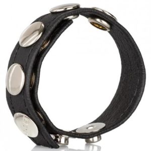 Colt Leather Cock Ball Strap 5 Snap Fastener Black