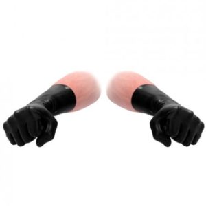Fist It Latex Short Gloves Black