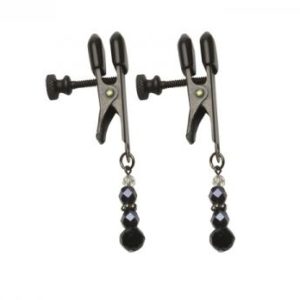 Black Beaded Clamps - Adjustable Broad Tip