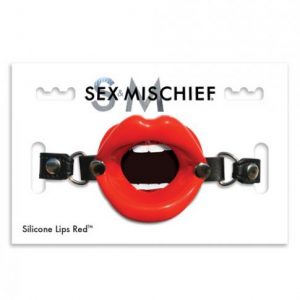 Alternative view of Sex and Mischief Silicone Lips Red Mouth Gag