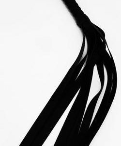 Faux Leather Flogger Black
