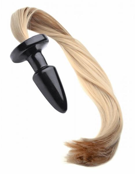 Blonde Anal Plug Black