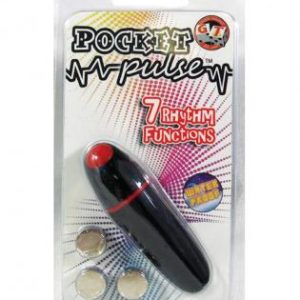 Pocket pulse 7 function waterproof bullet - black