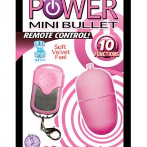 Power mini bullet remote control - 10 function - pink