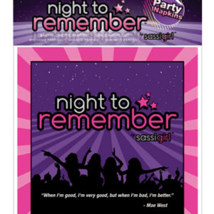 Night to remember standard 6.5in napkins (10 pack) by sassi girl