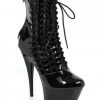 Ellie Shoes Milla 6" Heel Ankle Boots w/Inner Zipper Black - "9"