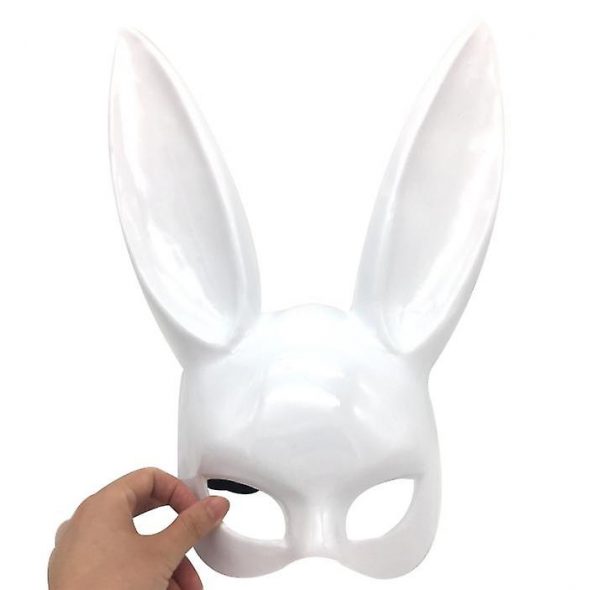 White Bondage Bunny Mask
