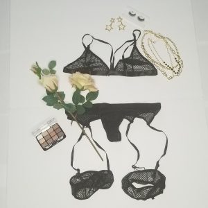 Women's Lingerie Set - Lace Bra Thong Garter Women Underwear / Sleepwear Sexy - Plus Size (Color : Red/ Black ) - Image 11