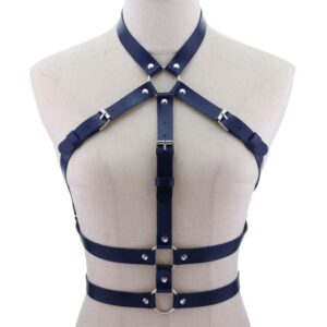Leather Chest/ Bra Cage BDSM Harness - Image 4