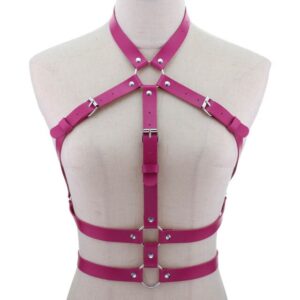 Leather Chest/ Bra Cage BDSM Harness - Image 3